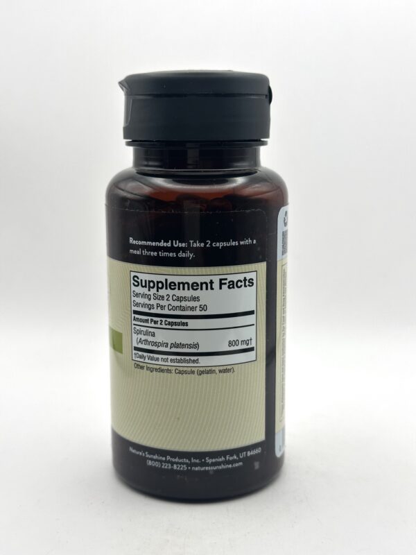 Nature's Sunshine - Spirulina - 100 Capsules - Image 2